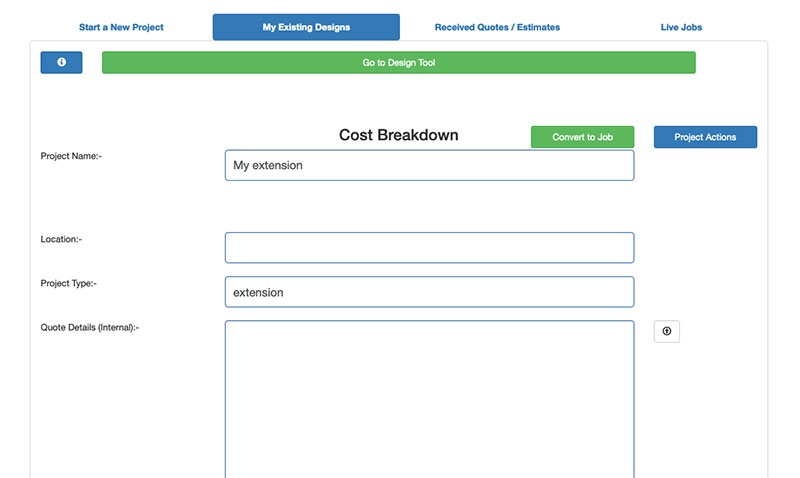 Start costing your plan