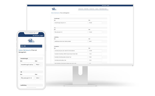 Using the Price Doctor price list