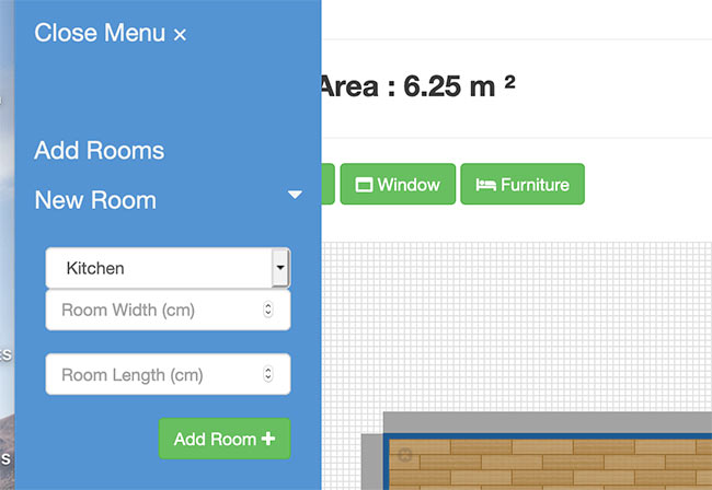 Create and resize a new room