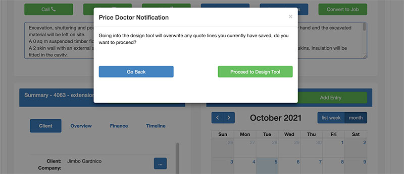 Access the design tool