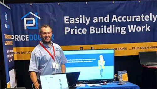 Alex promoting Price Doctor at an exhibition show